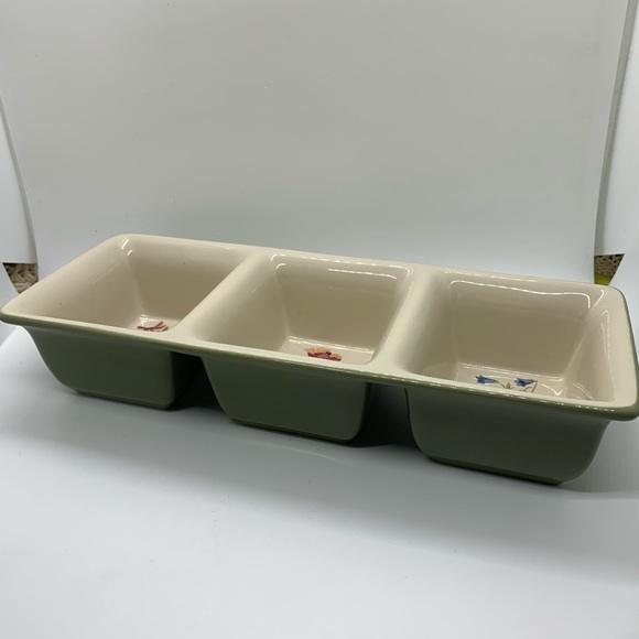 LONGABERGER Botanical Fields Relish Condiment Dish - Picture 2 of 11